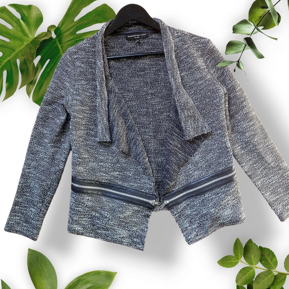 Generqation Love Cotton-Blend Cardigan Jacket, Sz XS